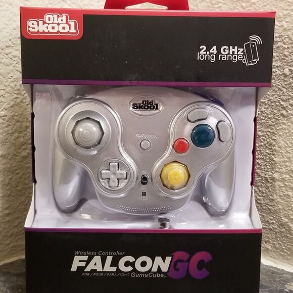 Gamecube Falcon Wireless Pad 2.4 GHz (NEW) - Nintendo - Wavebird - Old Skool - Picture 1 of 7